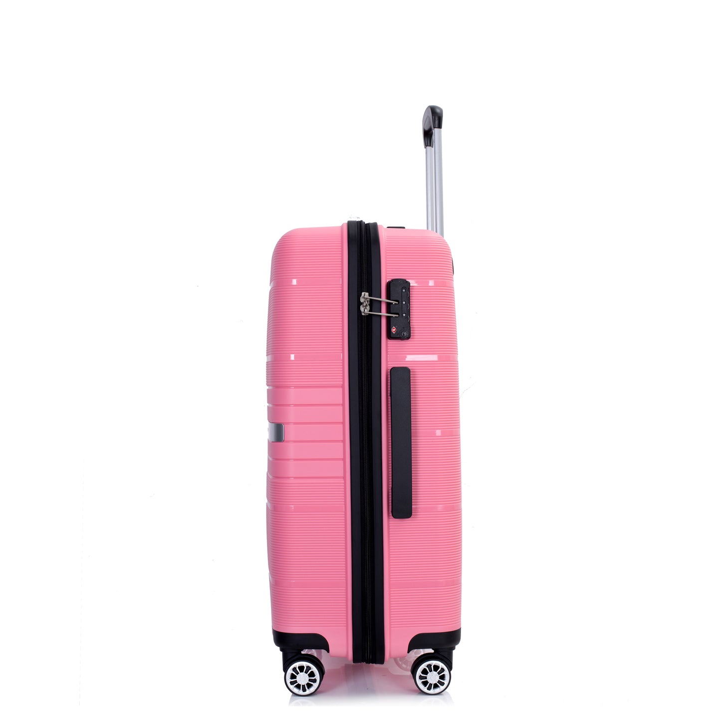 Jetera 3 - Piece PP Suitcase Set – Pink Polypropylene Hardshell with Double Spinner Wheels & TSA Lock - JUSTLIVE NESTJUSTLIVE NEST