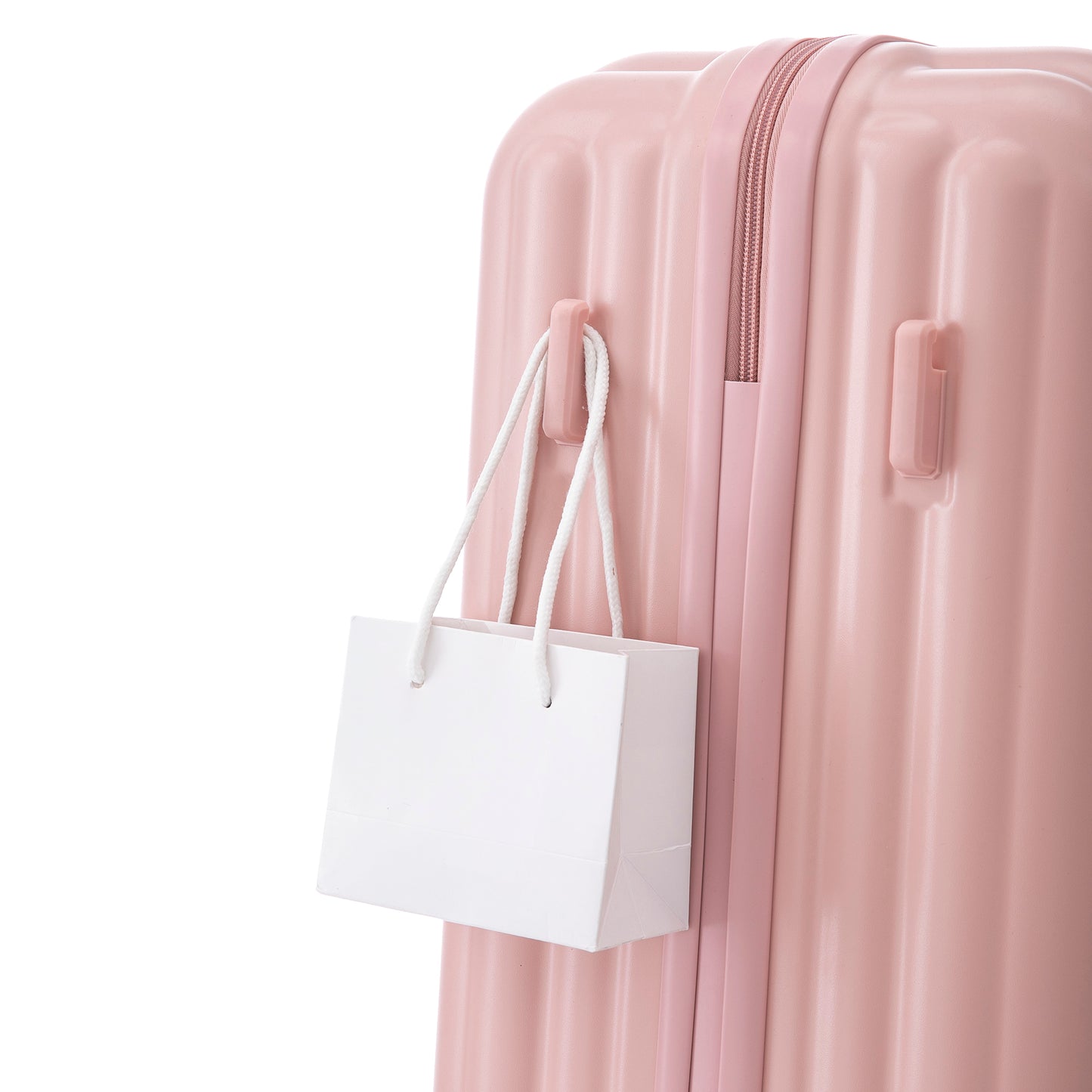 Jetera 3 - Piece Spinner Luggage Set – Pink ABS with USB Port, Cup & Phone Holder (20"/24"/28") - JUSTLIVE NESTJUSTLIVE NEST