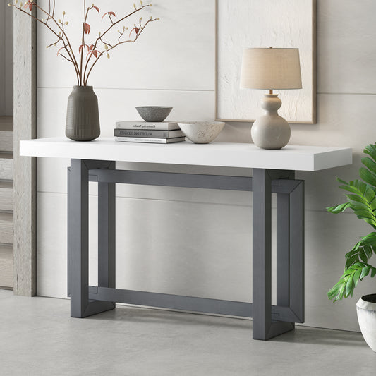 Elvonra Console Table – Extra Long Wood Top for Entryway or Hall