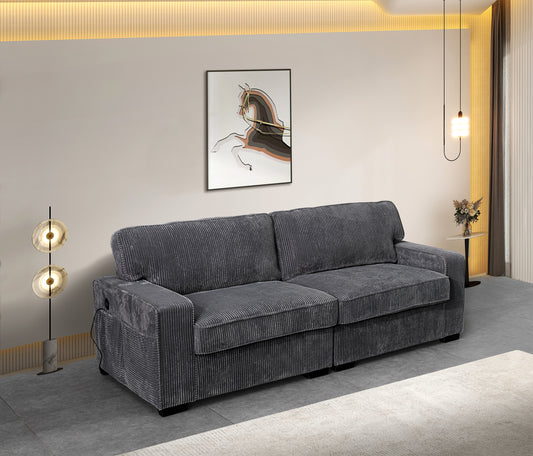 Monaco Grey Haven – Modern Grey Loveseat with Boutique Comfort