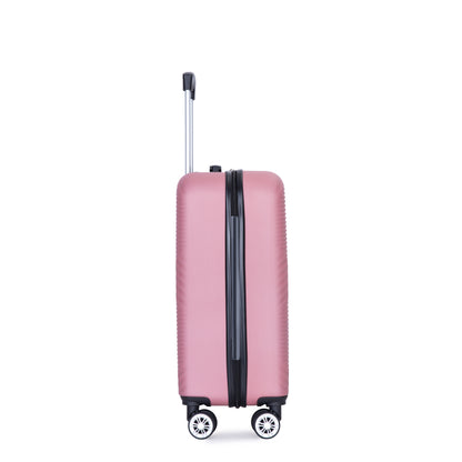 Jetera 4 - Piece ABS Luggage Set – Pink Lightweight Suitcases with Spinner Wheels & Makeup Box (14/20/24/28") - JUSTLIVE NESTJUSTLIVE NEST