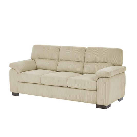 Heritage Luxe Sofa – Cream Leather 3-Seat Lounge with Timeless Detailing