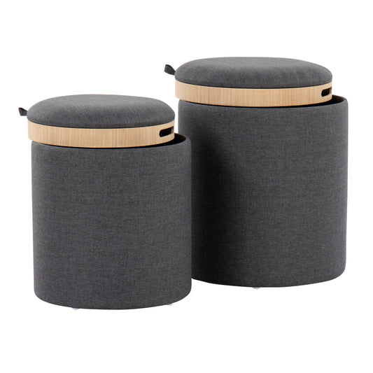 Norlo Nesting Set – Charcloud Fabric with Timbergrain Legs