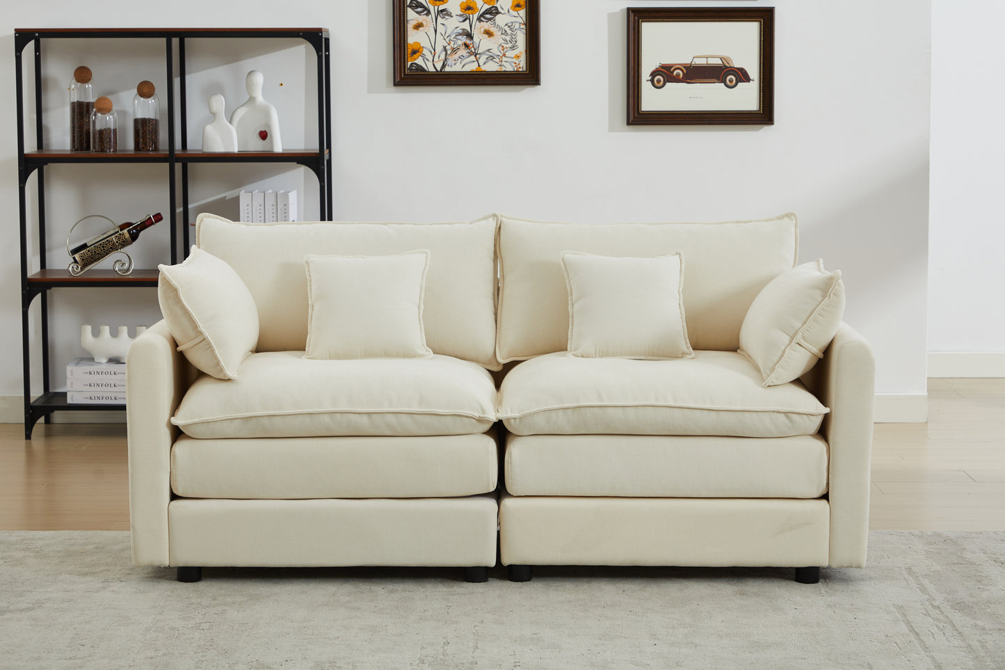 2-Seat Modular Lounge – L-Shape Compact Sofa for Cozy Living Spaces