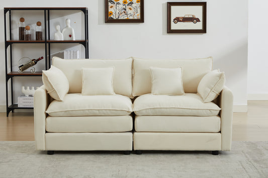 2-Seat Modular Lounge – L-Shape Compact Sofa for Cozy Living Spaces