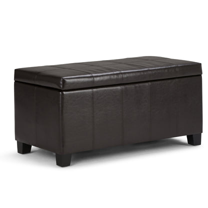 Elvar Bench – Tanners Brown Storage Seat with Classic Profile