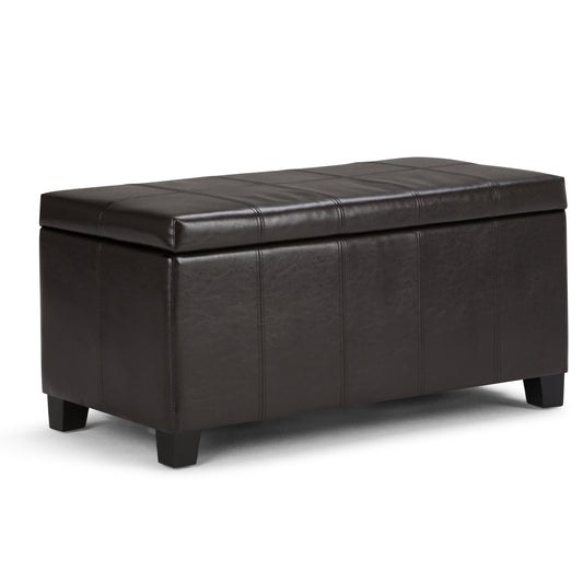 Elvar Bench – Tanners Brown Storage Seat with Classic Profile