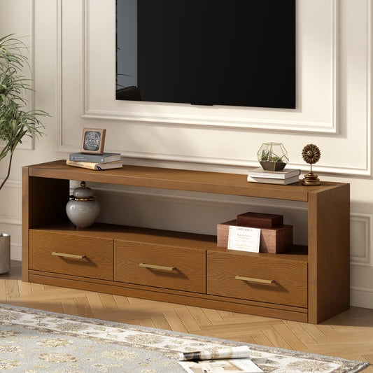 Mirodra Classic Console – TV Cabinet with 3 Drawers & Wide Surface