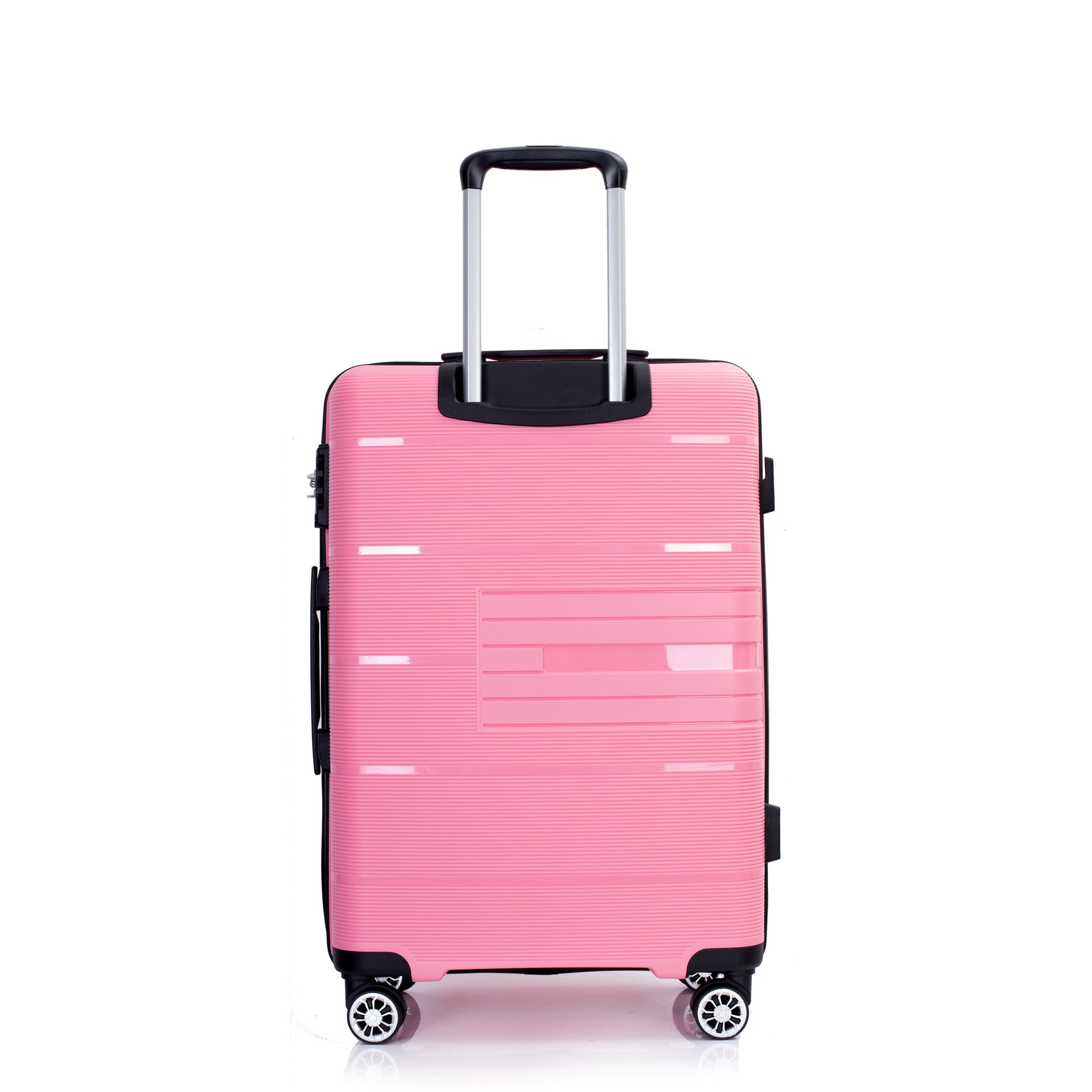 Jetera 3 - Piece PP Suitcase Set – Pink Polypropylene Hardshell with Double Spinner Wheels & TSA Lock - JUSTLIVE NESTJUSTLIVE NEST