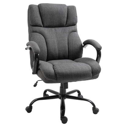 Fortis XXL Chair – Dark Gray 500lb Capacity Wide Executive Office Chair with Swivel Wheels
