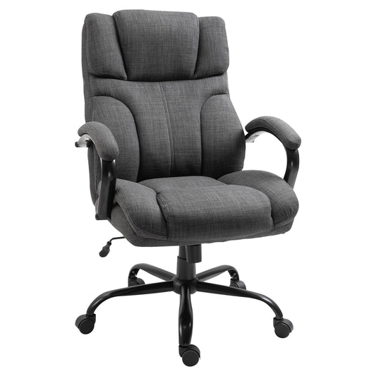 Fortis XXL Chair – Dark Gray 500lb Capacity Wide Executive Office Chair with Swivel Wheels