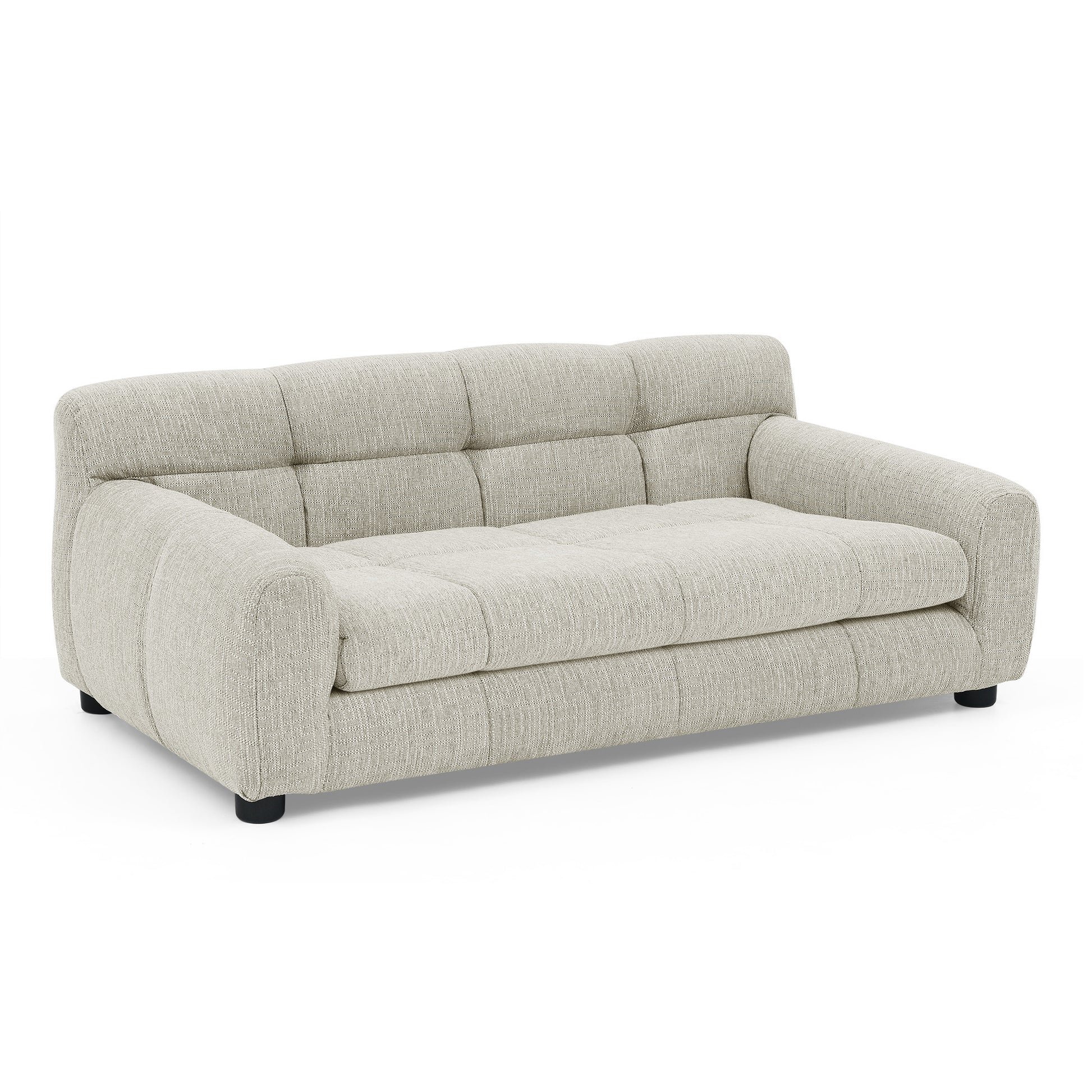 Kova Plush Pet Sofa – Beige Rectangular Dog Couch with Backrest & Side Arms for Small/Medium Breeds - JUSTLIVE NESTJUSTLIVE NEST