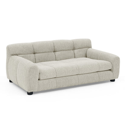 Kova Plush Pet Sofa – Beige Rectangular Dog Couch with Backrest & Side Arms for Small/Medium Breeds - JUSTLIVE NESTJUSTLIVE NEST