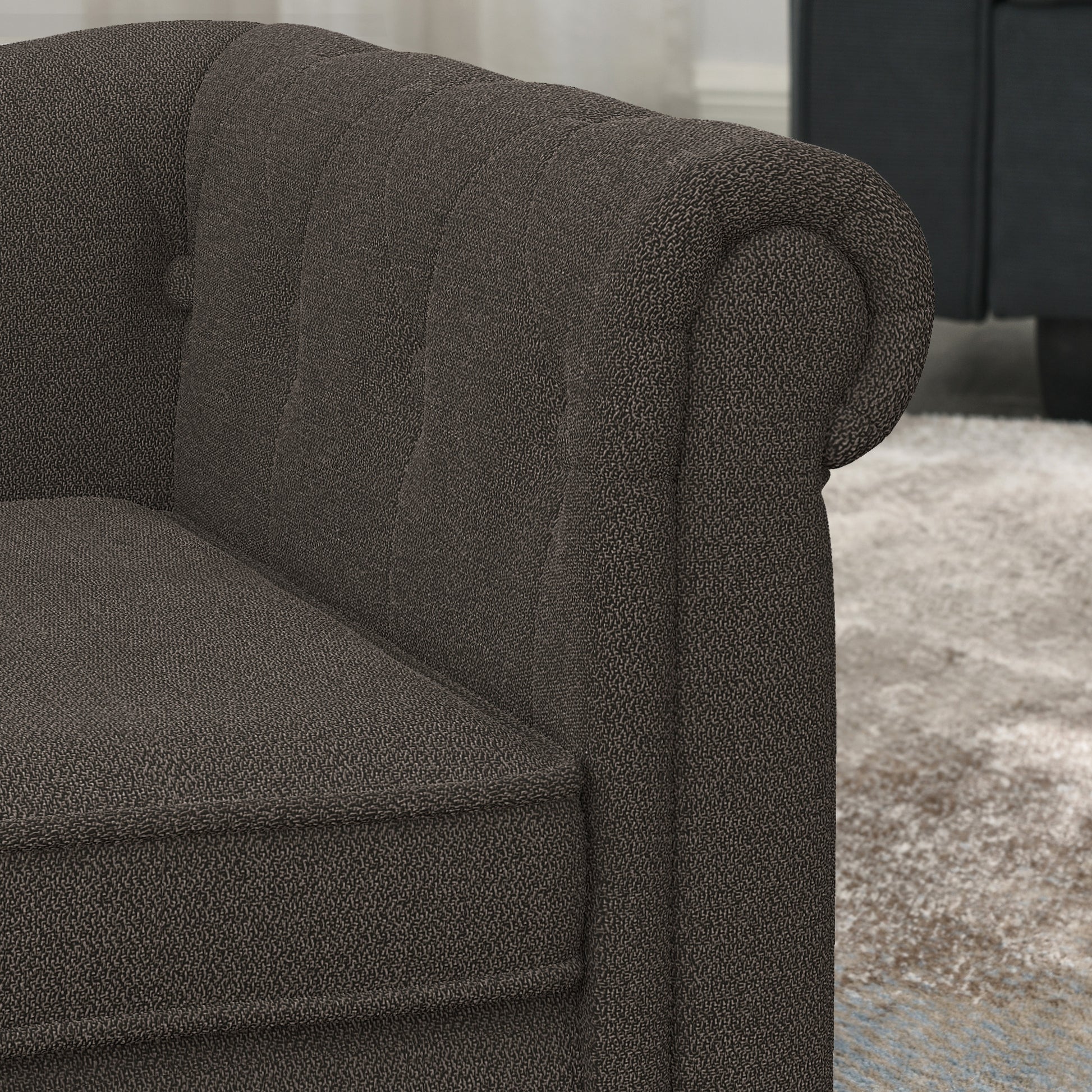 Kova Linen Pet Sofa – Dark Brown Elevated Bed for Small & Medium Dogs with Modern Frame - JUSTLIVE NESTJUSTLIVE NEST