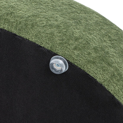 Shep 36" Curved Dog Sofa – Moss Green Fleece Lounge for Medium - Sized Pets - JUSTLIVE NESTJUSTLIVE NEST