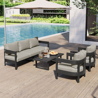 U_Style Luxe Comfort Set – Cushioned Outdoor Seating Group for Patios or Poolside