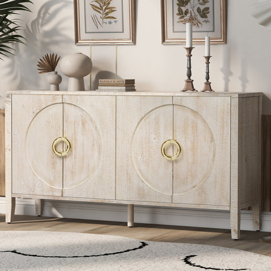 Luxora Textured Cabinet – Sophisticated Fir Veneer Unit for Entry, Corridor, or Study