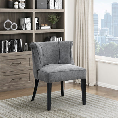 Marveen Chair – Charveil Fabric, Curveform Back, Espressix Legs