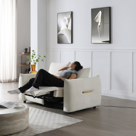 Duo Recliner – Powered Loveseat with USB & Sleeper Function in Upholstered Linen