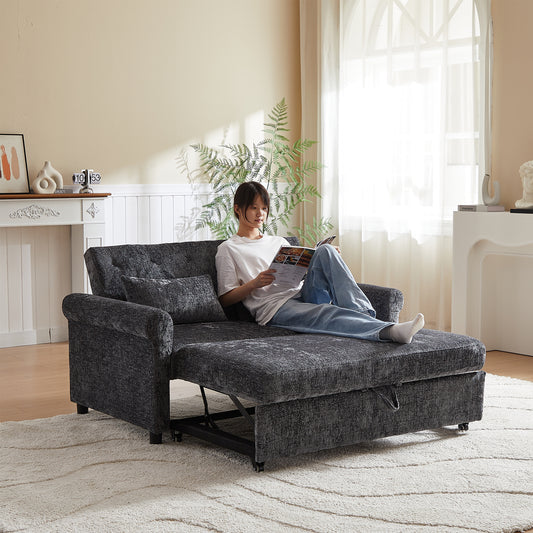 The Arden Pull-Out Sofa – Classic Chenille Comfort for Any Space