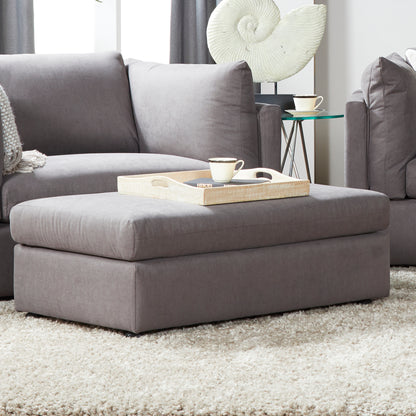 Enda Ottoman – Softweave Lounge Seat in Cloud Gray