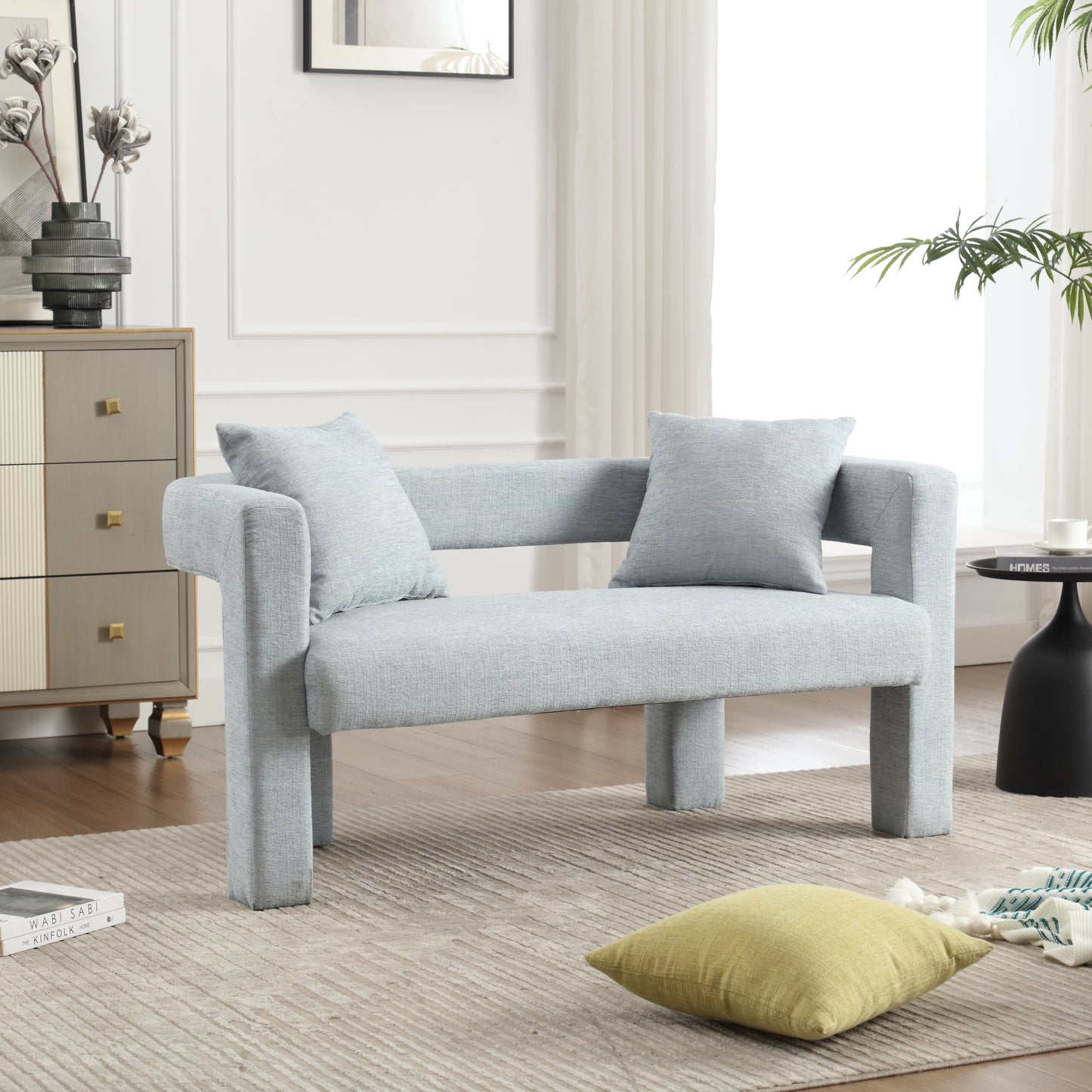 Coolmore™ Chenille Accent Loveseat – Cozy 2-Seater Sofa in Mint Green for Living Room & Leisure Spaces