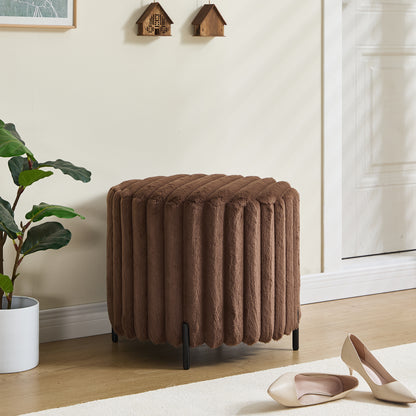 Fyra Ottoman – Mochaplush Brown, Noirline Legs