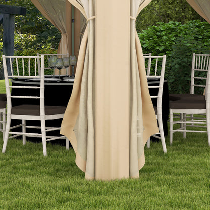 Solair 10' Cantilever Umbrella – Outdoor Hanging Shade with UV Shield & Tilt Stand (Brown) - JUSTLIVE NESTJUSTLIVE NEST