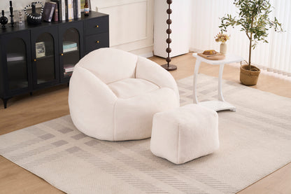 Cheno Bean Chair – Ultra-Soft Chenille Bean Sofa with Filling for Indoor & Outdoor Use