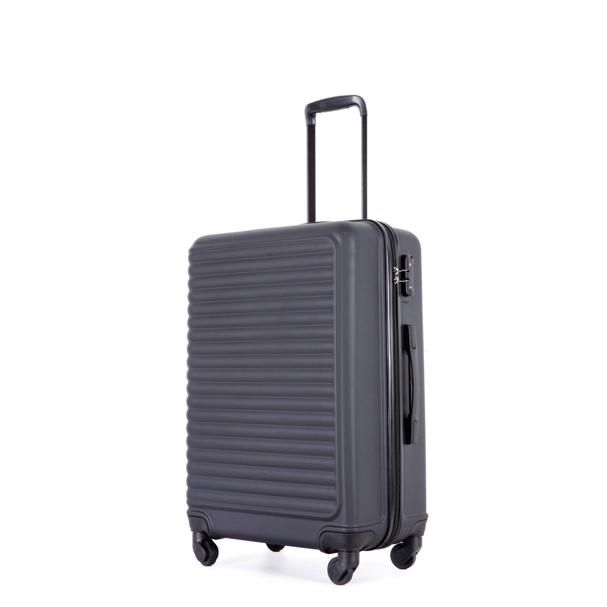 Jetera 3 - Piece ABS Luggage Set – Black Lightweight Suitcases with Spinner Wheels & TSA Lock (20"/24"/28") - JUSTLIVE NESTJUSTLIVE NEST