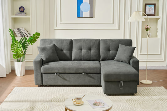 Comfort Sleeper – Convertible Lounge Sofa with Hidden Storage & Smart Features