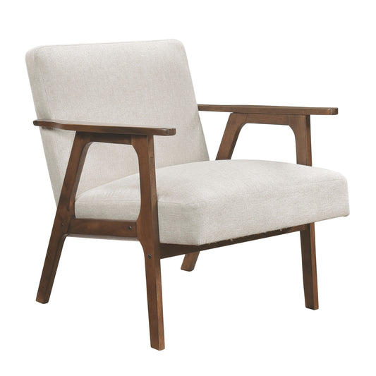 Orlian Chair – Sandgrain Fabric, Chestora Wood Base, Cushwell Seat