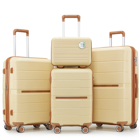 Jetera 4 - Piece PP Luggage Set – Lightweight Expandable Suitcases in Polypropylene with Spinner Wheels (14/20/24/28") - JUSTLIVE NESTJUSTLIVE NEST