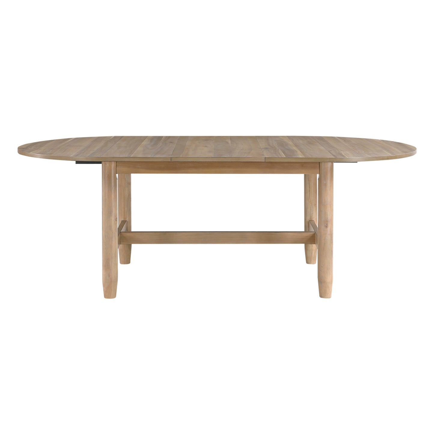 Noralin Extendable Oval Dining Table – Natural Finish with Classic Leaf