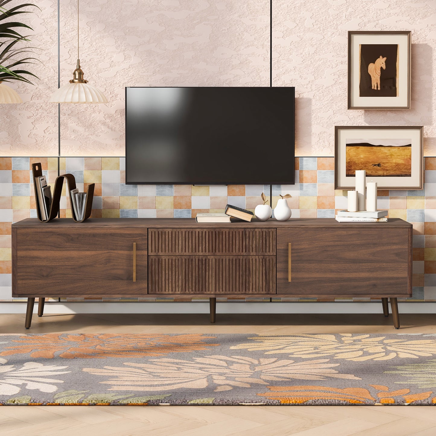 Midvyn Console – 80" TV Stand with 2 Drawers & Clean Modern Lines