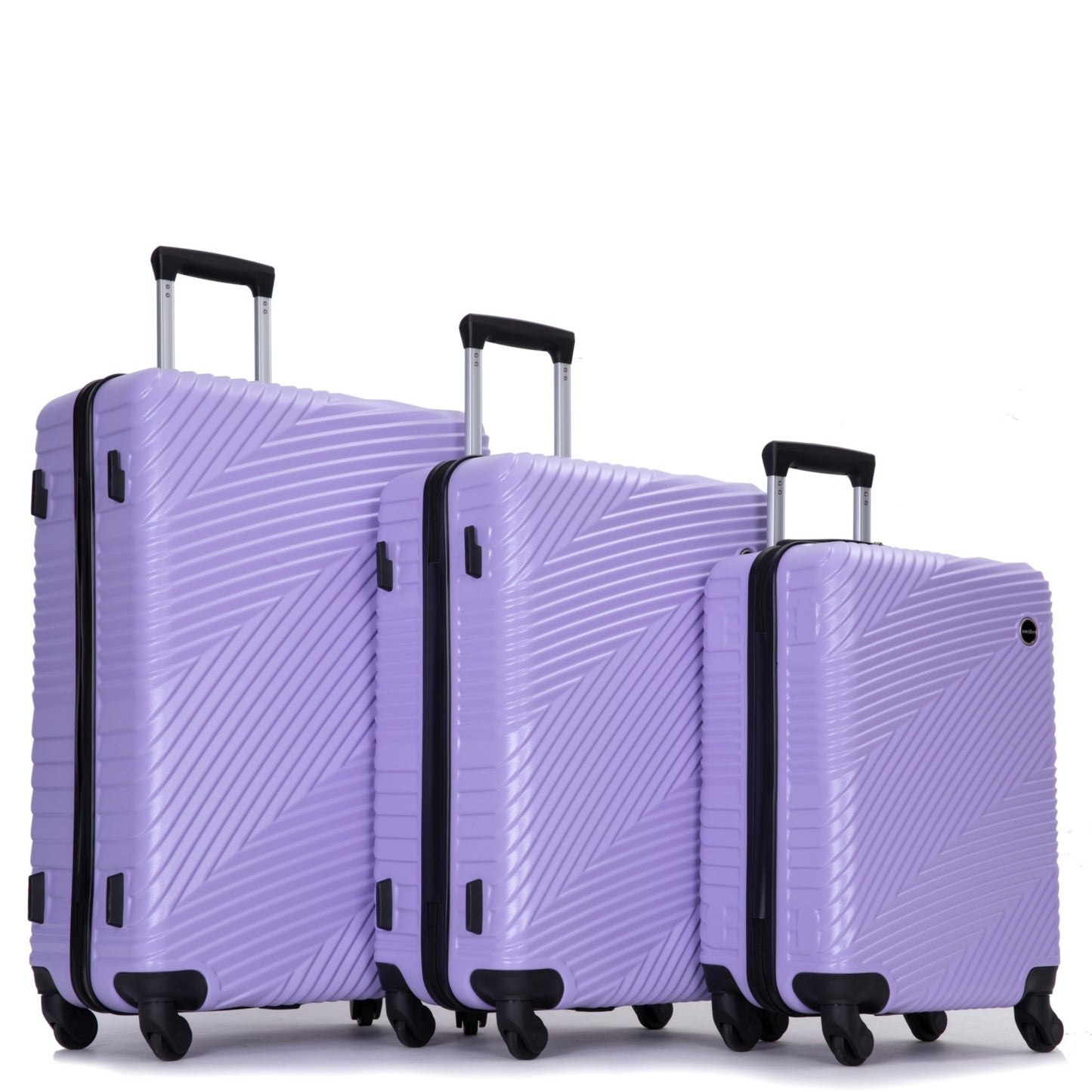 Jetera 3 - Piece Luggage Set – Light Purple PC+ABS Suitcases with Spinner Wheels & Travel Hooks (20/24/28") - JUSTLIVE NESTJUSTLIVE NEST