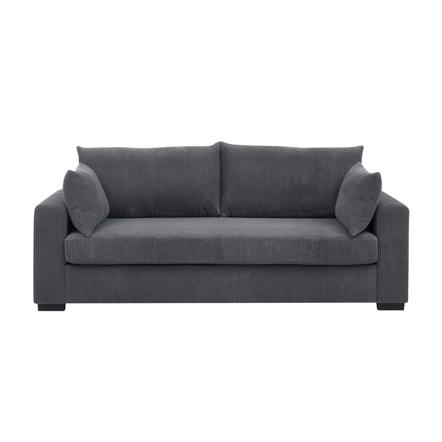 Shoreline Comfort Sofa – 79' Wide Corduroy 3-Seat Lounge with Relaxed Styling