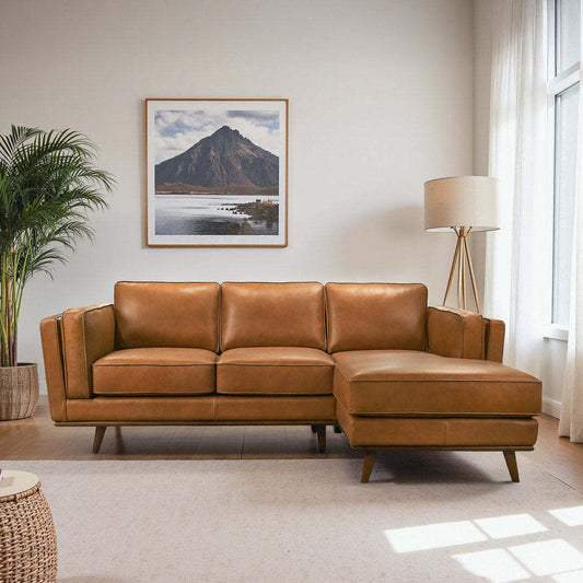 Right-Facing Comfort Lounge – Premium Leather Seating Ensemble