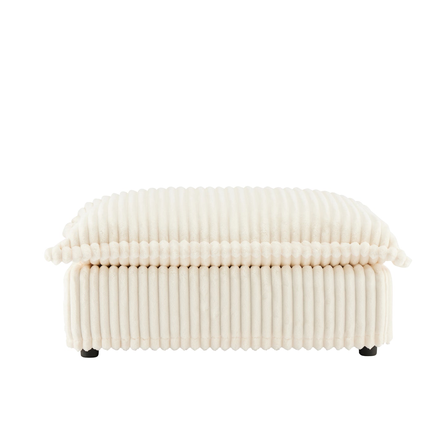 Kovala Ottoman – Creamplush Finish, CozyCore Design