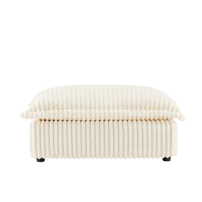 Kovala Ottoman – Creamplush Finish, CozyCore Design