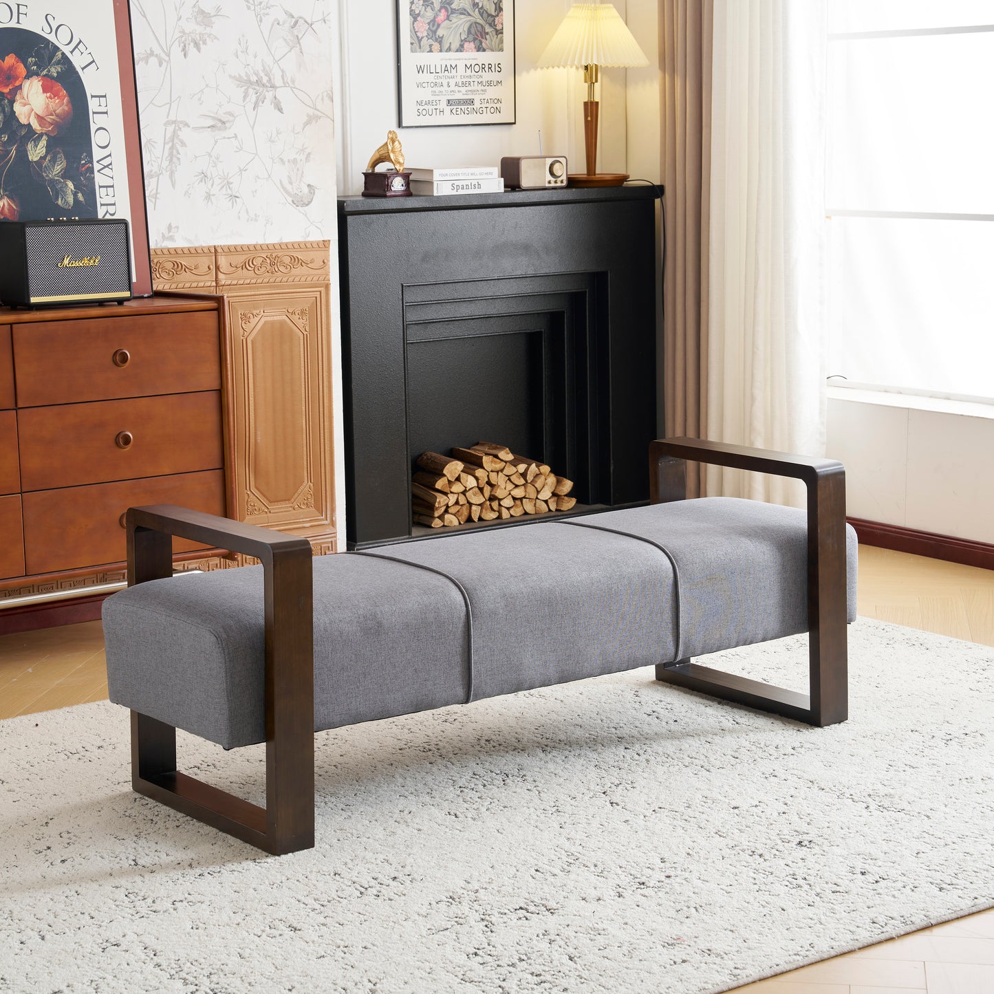 Sylven Bench – Ashgray Finish, ModNest Profile
