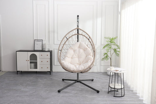 Rhodes Lounge Armchair – 29" Teak & Aluminum Patio Chair with Birch Gray Chenille Upholstery
