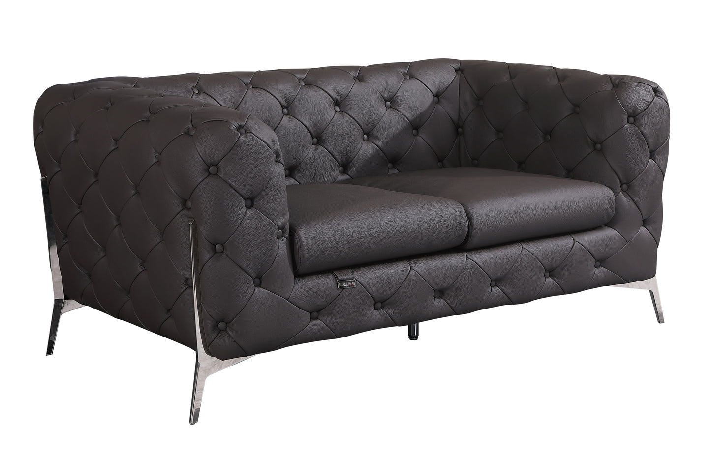 Talviano™ Italian Leather Loveseat – Transitional 2-Seater in 100% Top Grain Upholstery