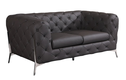 Talviano™ Italian Leather Loveseat – Transitional 2-Seater in 100% Top Grain Upholstery