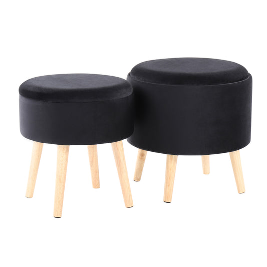 Norlo Ottoman – Nightvelvet Duo with Hideaway Cube