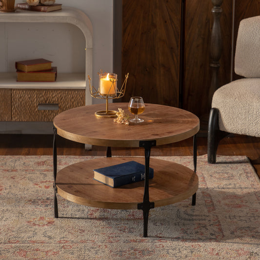 Olvira Pedestal Table – Handcrafted Two-Ply Roundform with Olive-Shaped Relief Design