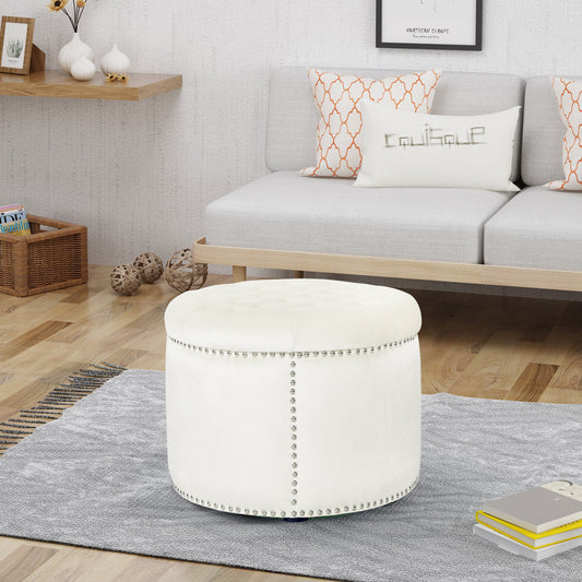 Enda Ottoman – Everyday Utility Block in Pale Fabric