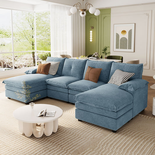 6-Seat Relax Lounge – Plush Comfort Sofa Set with Adjustable Arm Cushions