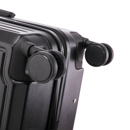Jetera 3 - Piece ABS Travel Set – Black Spinner Suitcases with USB Port & Cup Holder (20/24/28") - JUSTLIVE NESTJUSTLIVE NEST