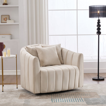 Thalara Chair – Cloudvelvet Shell, Orbituxe Swivel Base